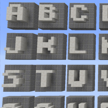 Minecraft Block Letters