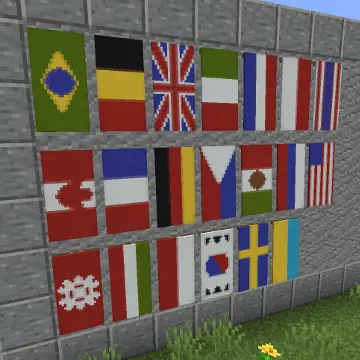 Minecraft banner patterns for country flags