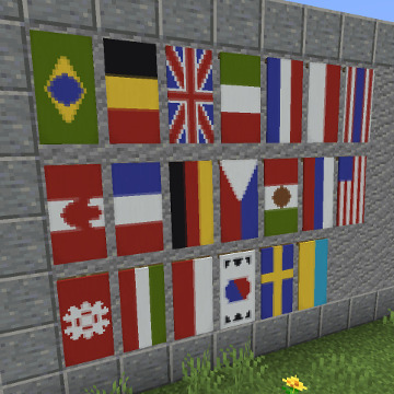 Minecraft banner patterns for country flags