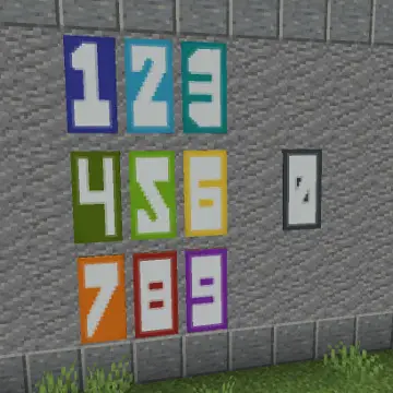 Minecraft banner patterns for numbers