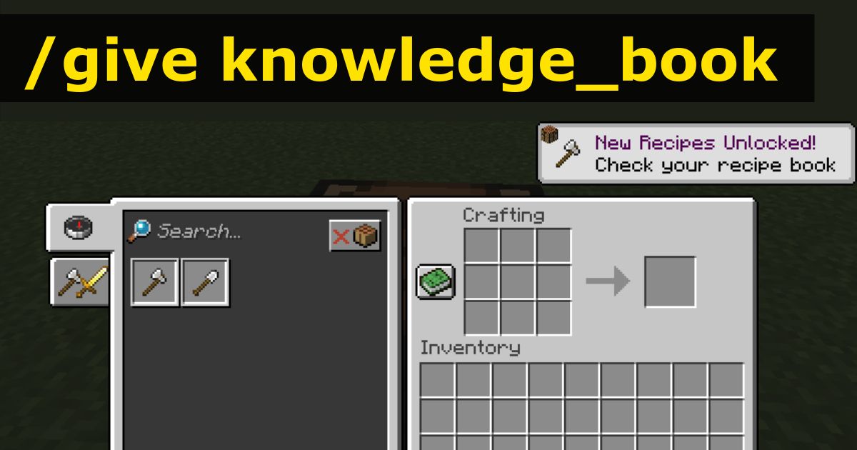 Minecraft : Knowledge Books (Give Command Generator) : Gamer Geeks